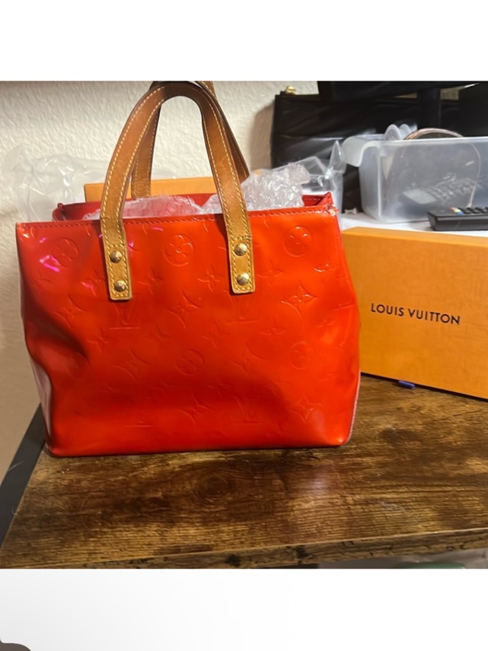 LOUIS VUITTON Vernis Red Reade PM M91088 used - Picture 3 of 16